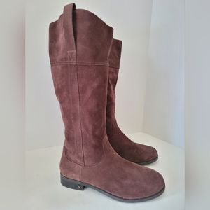 VIONIC Chocolate Brown Suede Leather Country Downing Tall Riding Boots Size 9